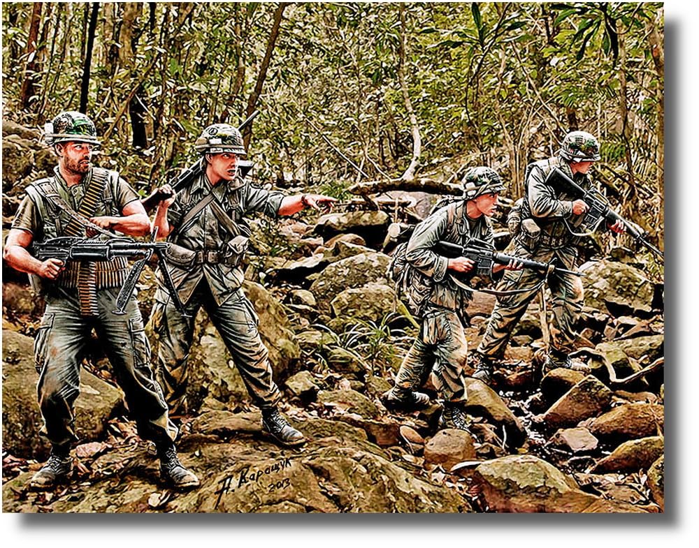 

Master Box Американский солдат войны во Вьетнаме 4 Jungle Patrol Пластиковая модель MB35095 1/35