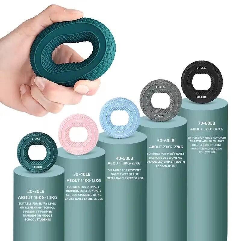 Grip Strength Puller Double Strength Silicone Grip Ring Fitness Equipment Finger Arm Strength Rehabilitation Training Puller