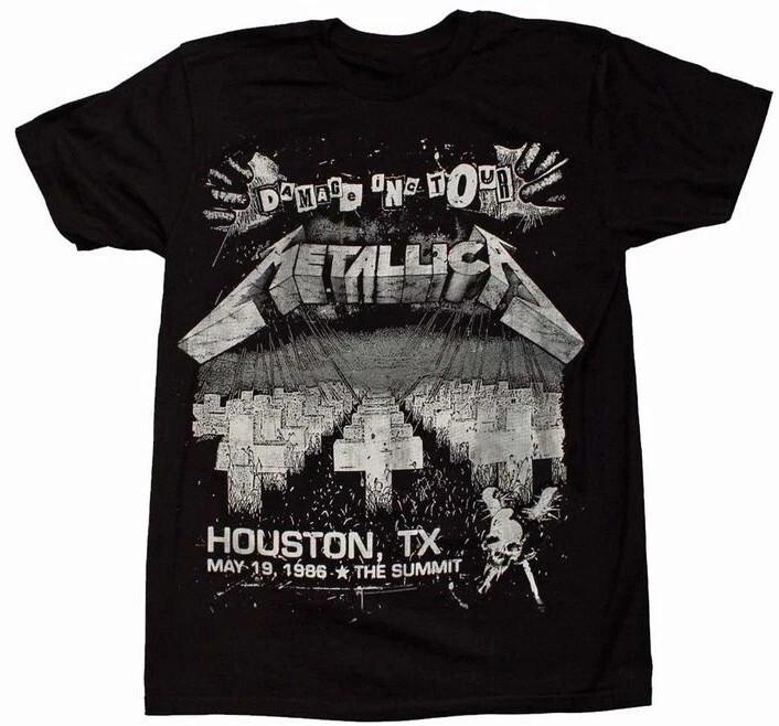 Винтажная футболка Metallica Damage Inc Tour Унисекс Хлопковая футболка S-4XL Унисекс футболка XXXXL
