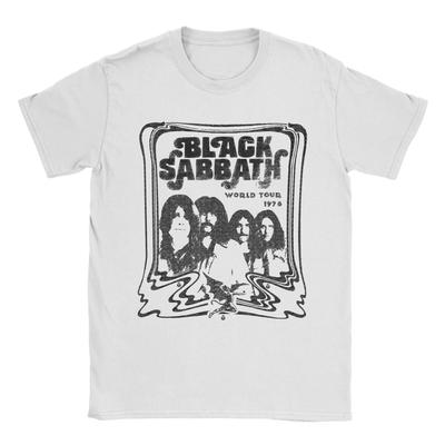 T-shirt Harajuku Black Sabbath Szkic Zespół 100% Bawełna Koszulki Hip Hop T-shirt dla Pary Letnie Y2K Luźne Krótki Rękaw Top