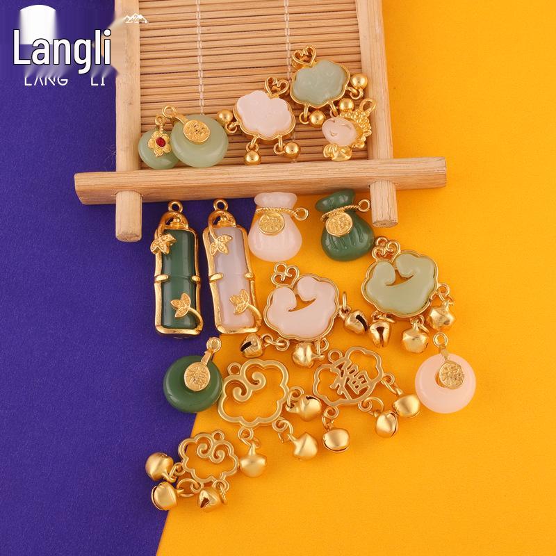 Handgefertigter Legierter Glasierter Friedensschnallen-Wolkenverschluss-Anhänger für DIY Armbänder, Ohrringe und Schmuck im Antikstil