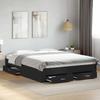VidaXL Bed Frames with Drawers Black 160x200 Cm Engineered Wood, Bed, Storage Bed, Double Bed Frame, Double Bed, 3280371
