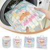 Cute Cartoon Cat Puppy Zippered Mesh Laundry Bags Anti-Winding Breathable Storage Bag with Handle Laundry Care