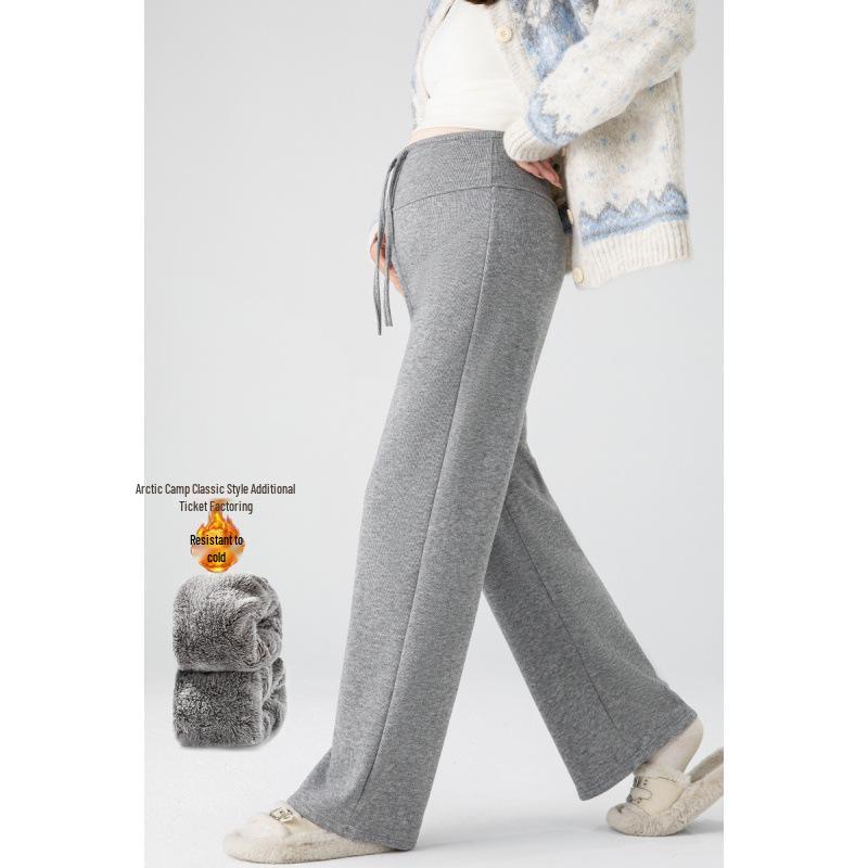 

Maternity Outerwear: Versatile Drape Fleece Pants, Sticky Rice Texture, Straight or Wide Leg Options 2XL
