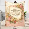 Mom's Heart And Love Blanket Suitable for Sofas,travel, Living Rooms Also a Good Gift for Friends and Family Suitable for All Seasons.