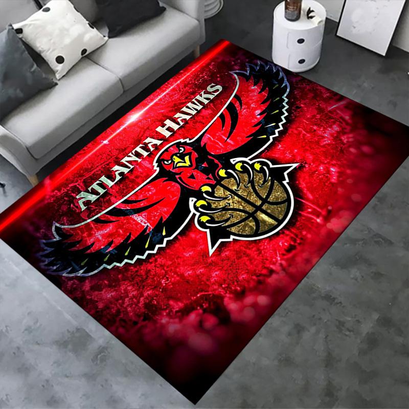 Atlanta Hawks Carpet Rug for Living Room Bedroom Home Sofa Decoration,Kids Play Non-slip Floor Mat