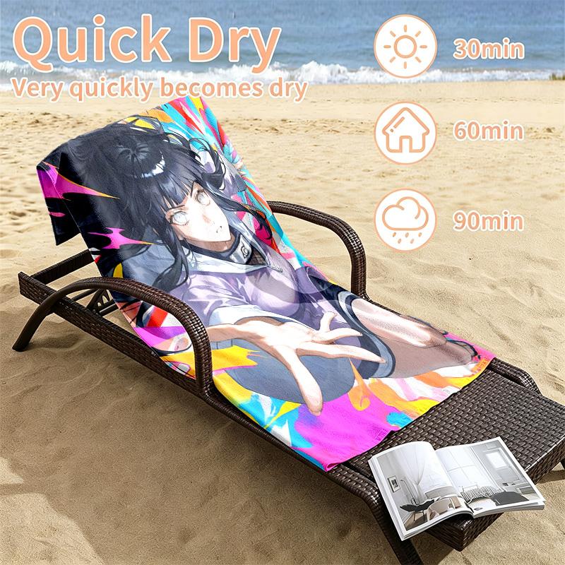 Hyuga Hinata Beach towels also serve as bath towels summer essential a musthave for the outdoors the beach and the pool