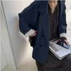 Autumn Blazers Women Minimalist Solid Outwear Loose Elegant Retro Official Fashion High Street Feminine Comfortable Suit Student