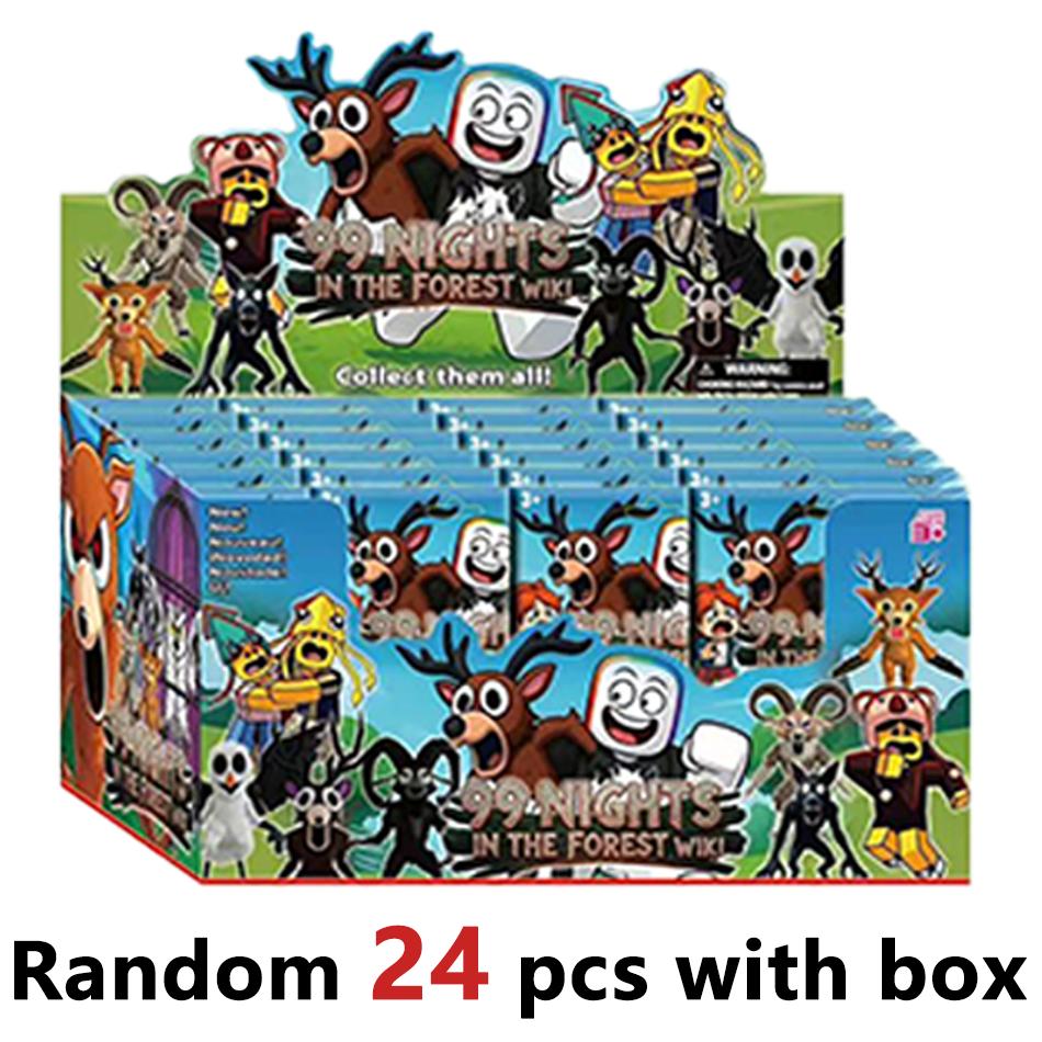 24 Stück 99 Nächte im Wald Actionfiguren Eule Hirsch Ziege Modell Spielzeug Horror Spiel Puppe Figuren Kindergeschenk