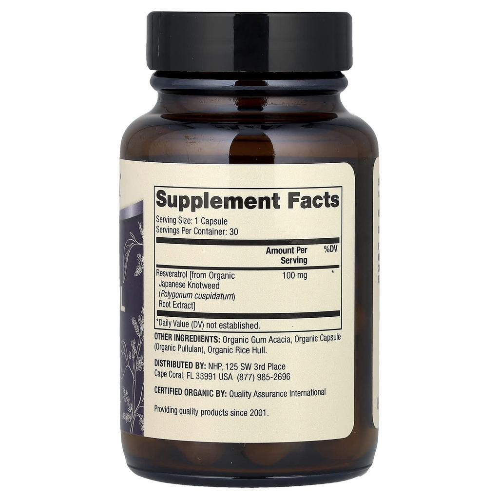 Dr. Mercola Bio-Resveratrol, 100 mg, 30 Kapseln