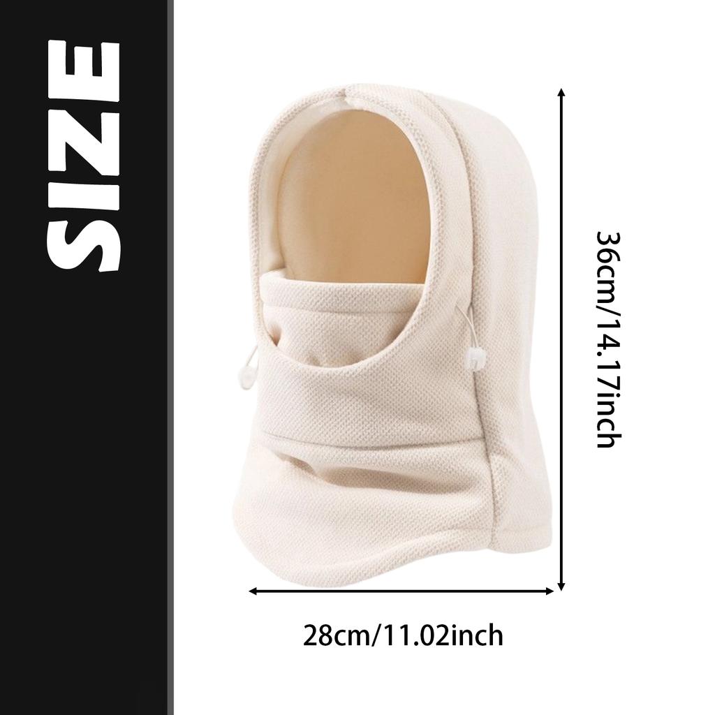 Balaclava Ski Mask Head Face Cover Scarf Soft Neck Warmer Hooded Cap Winter Windproof Hat for Outdoor Cycling Ski Snowboarding