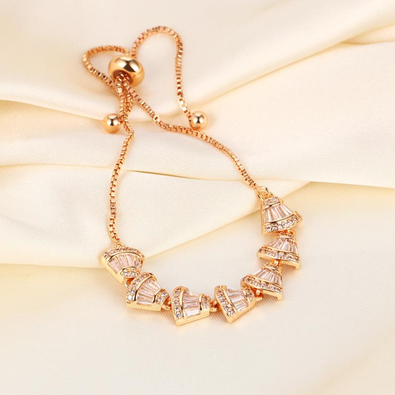 Seiko diamond-set small fan bracelet ins cold wind personalized telescopic adjustment jewelry hair