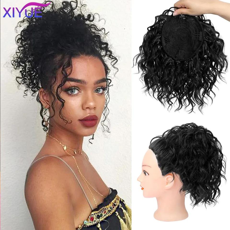 Messy Bun Elastic Drawstring Loose Curly Hair Synthetic Bun Hair Accessories for Women's Short Curly Hair Ponytail
