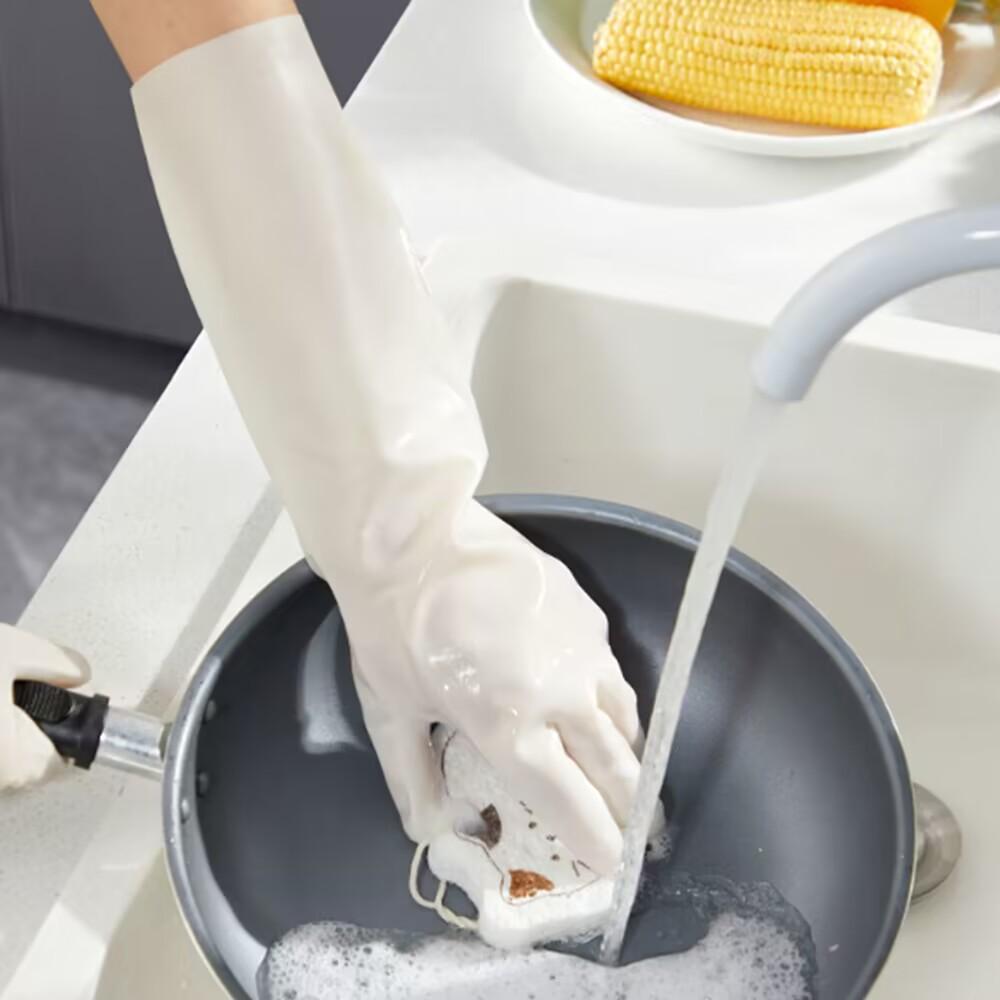 Kadın Dayanıklı Su Geçirmez Nitril Kauçuk Mutfak Temizlik Eldivenleri