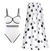 European & American One-Shoulder Split Swimsuit with Chiffon Skirt Set