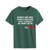Roses Are Red Women's Loose Round Neck T-Shirt - Short Sleeve, Simple Design, 2021