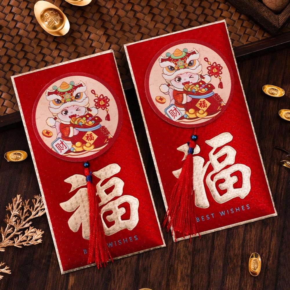 2 Pcs the Chinese Zodiac Snake Year Money Envelope Blessing Lucky Money Pockets Celebration Party