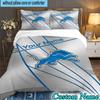Custom Name 3PCS Detroit-Lions Team Bedding Set,Including  Duvet Cover And 2pcs Pillowcases Perfect for Bedroom,Dormitory,Fan Christmas gift