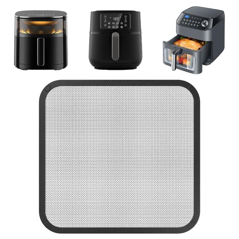 

Крышка-защита от брызг для аэрофритюрницы, нагревательные крышки, крышка от брызг, текстура нержавеющей стали, кухонные принадлежности, многоразовая крышка для еды 1