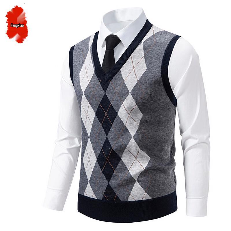 Men s V-Neck Knit Vest 2XL