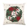 Christmas Pillowcase Decorative Linen Printed Porch Courtyard Sofa Home Decoration Pillowcase
