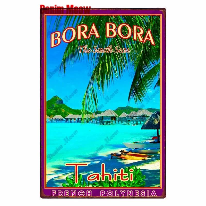 Beach Metal Tin Sign, Vintage Summer Beach Plates, Relax Wall Sign, Pool Tiki Bar Pub Seaside Ocean, Happy Place, Decor WY161