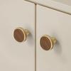 Light Luxury Single-Hole Walnut Cabinet Wardrobe Door Handles Drawer Knobs Shoe Cabinet Wooden Door Pull