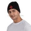 Cross Knights Templar Symbol Bonnet Hats Street Knit Hat Unisex Winter Warm Skullies Beanies Cap for Travel Outdoor Camping