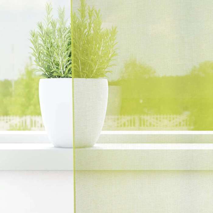 VidaXL Rideaux en voile avec passants 2 pcs vert pomme, rideau en filet, rideau transparent, voile de fenêtre, traitement de 4102252