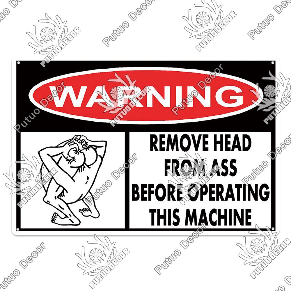 Putuo Decor My Rules Tin Sign Retro Plaque Metal Plate Vintage Wall Art Poster Decortive for Garage Man Cave Club Bar Home