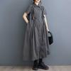 Summer Loose Patchwork Casual Short Sleeved Dress