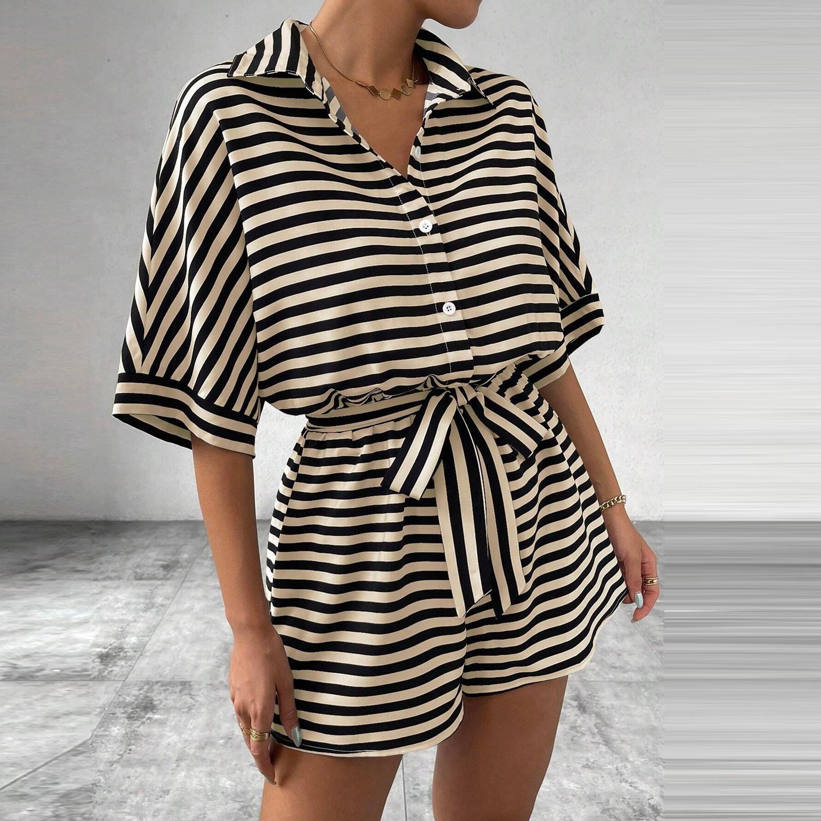 

Женский удобный повседневный комбинезон с коротким рукавом, свитер, комбинезон, шорты L