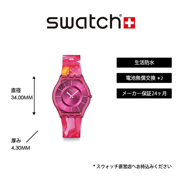SKIN CLASSIC BIOSOURCED PARADISE PETALS Uhr SS08P113 Unisex Erwachsene Rosa [Swatch]