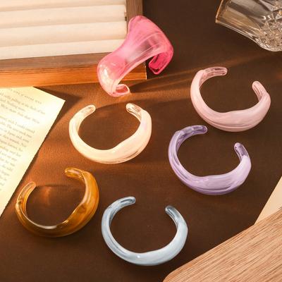 Irregular Cloud Acrylic Open Bracelet, High-End Sense Of Men And Women Trendy Cool Personality Bracelet, Hand Jewelry