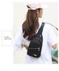 Koreanische Version einfacher Damen-Brusttasche neue mehrschichtige Stickerei Faden große Kapazität Brust-Rucksack Mädchen Outdoor Freizeit