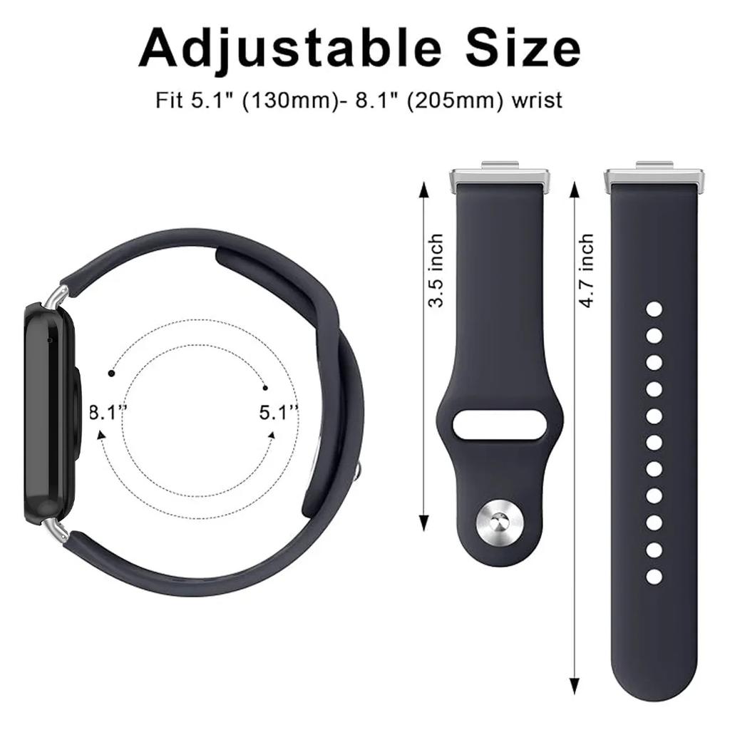 Silicone Strap For Redmi Watch 4 5 SmartWatch WristBand For Xiaomi Mi Band 8 Pro/9 Pro Replacement Bracelet Watchband Accessorie