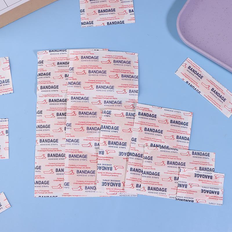100Pcs Waterproof Breathable Adhesive Bandage – Cushioned Medical Plaster for Wound Hemostasis and First Aid