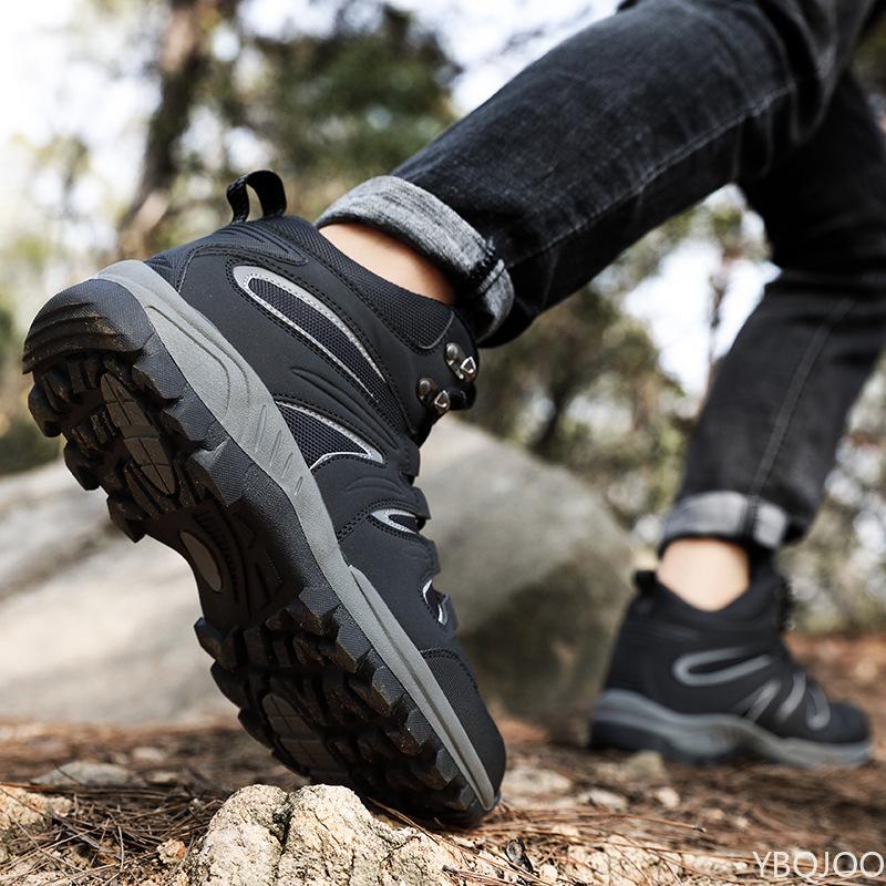 Mode Neu Hohe Qualität Herren High Top Wasserdicht Rutschfest Wanderschuhe Schnürschuhe Herren Klettern Trekking Sneaker 2024