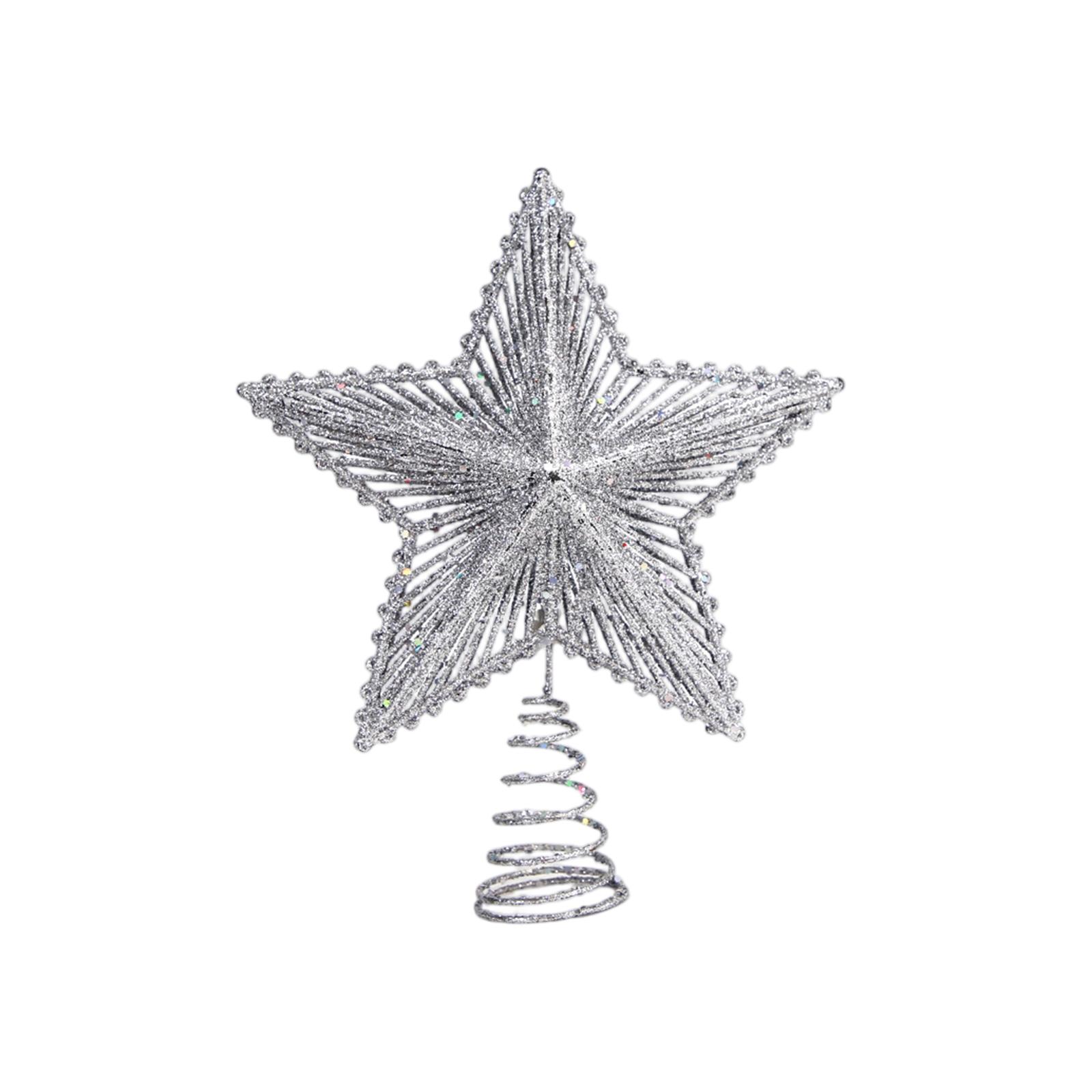 

Неподсвеченная Золотая Блестящая 6-конечная Звезда Навершие Рождественской Елки Звезда-Верхушка Посыпанная Золотой Пылью Объемная Звезда Пружинные Украшения Рождественская Вечеринка One Size серебряный