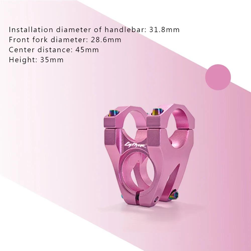 Mountain Bike 31.8 * 28.6 * 45mm Speed Drop Short Handlebar CNC Aluminum Alloy High-strength Handlebar Stem