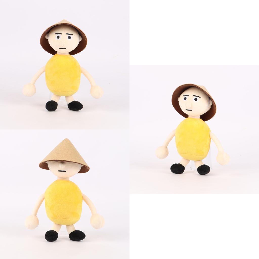 New Multiplayer Platform Golf Plush Toy Figure Cartoon Character Pp Cotton Short Plush Customized Yellow 25cm 0.09kg