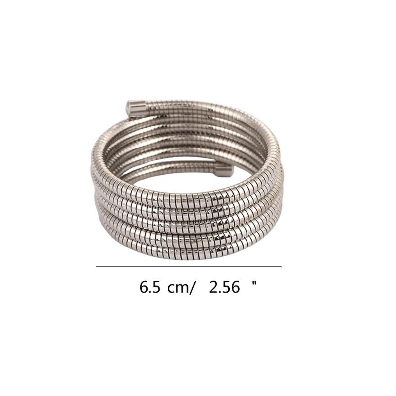 Stapelbarer Mehrschichtiger Armreif Stilvoller Metall Elastischer Schmuck Stapelbarer Armreif Elastisches Armband für Modebewusste Liebhaber