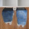 22-Arm Pull Out Pants Rack,Double Row Black Damping Trousers Organizer,Space Saving Closet Storage System for Dormitory/Laundry