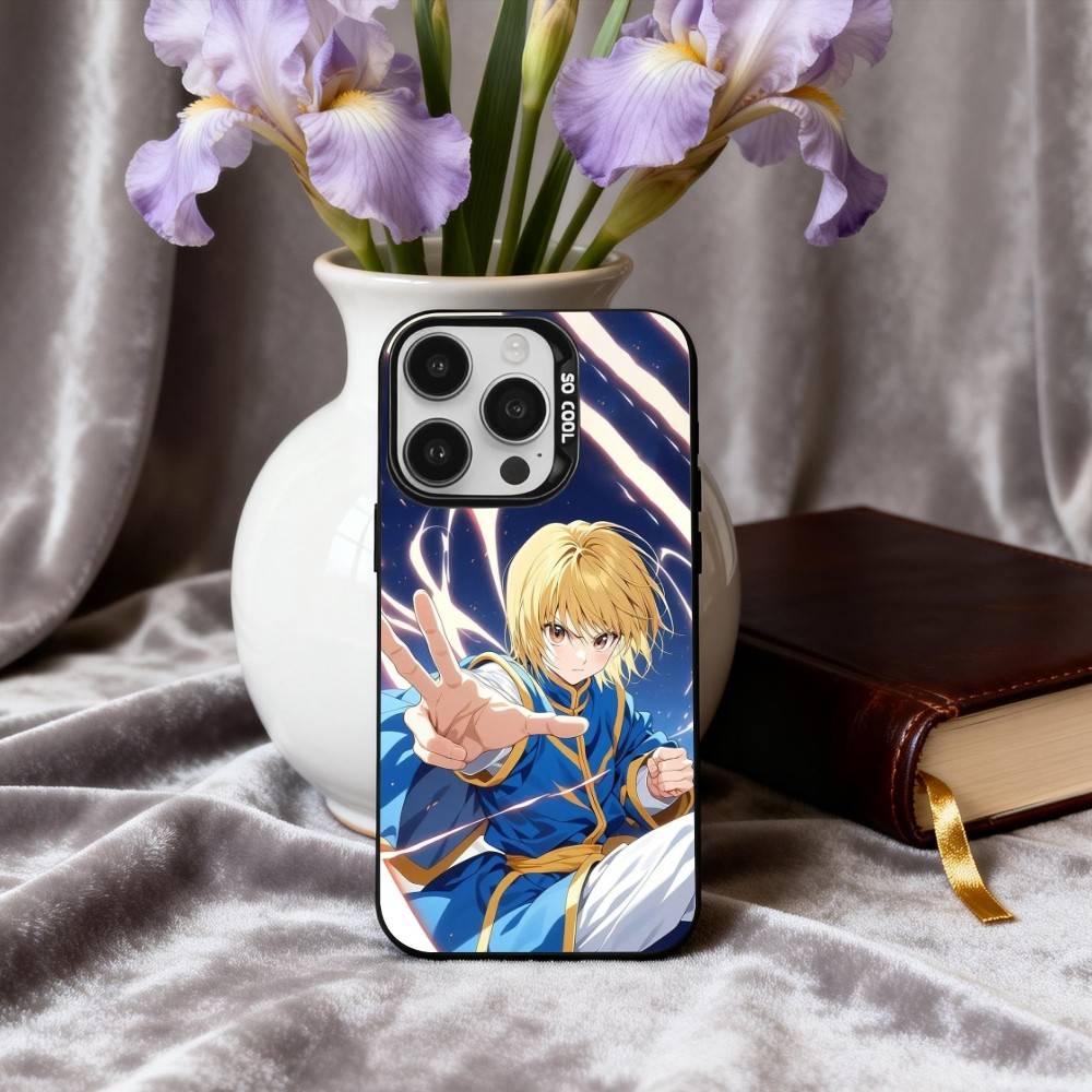 H-Hunter X H-Hunter K-Kurapika Phone Case For iPhone17,16,15,14,13,12,11 Plus,Pro Max Black Candy silver phone case