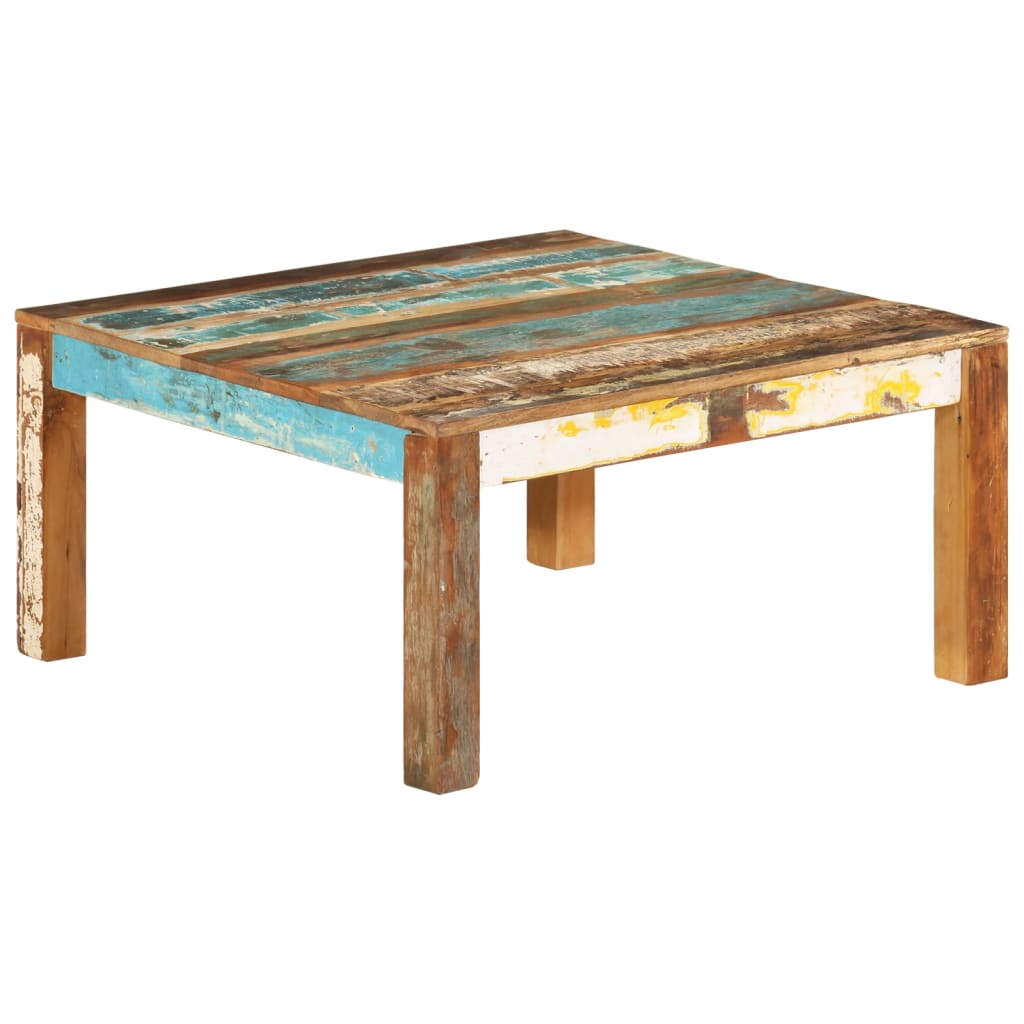 Coffee Table 80 X 80 X 40 Cm Solid Reclaimed Wood