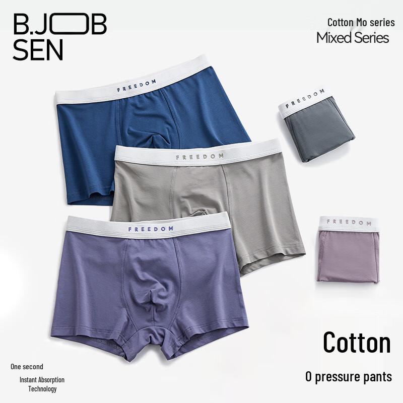 B.JOBSEN Men's Modal Breathable Boxer Briefs 2-Pack