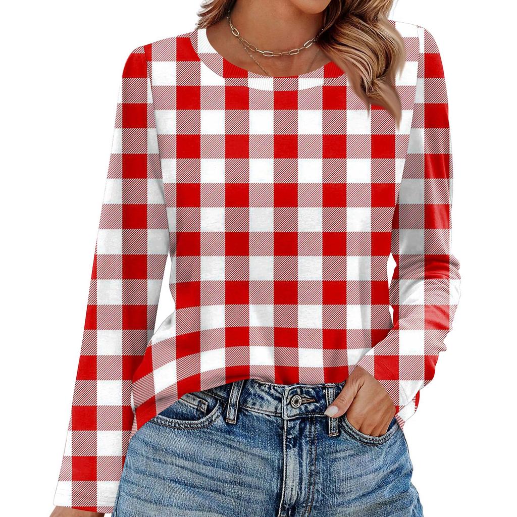 Košile s dlouhým rukávem pro ženy Roztomilý potisk Grafika Trička Halenky Běžné Velikosti Zásadní topy Pulovr