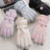 New ski gloves thickened and velvet warm waterproof riding outdoor autumn and winter windproof gloves ski cold proof