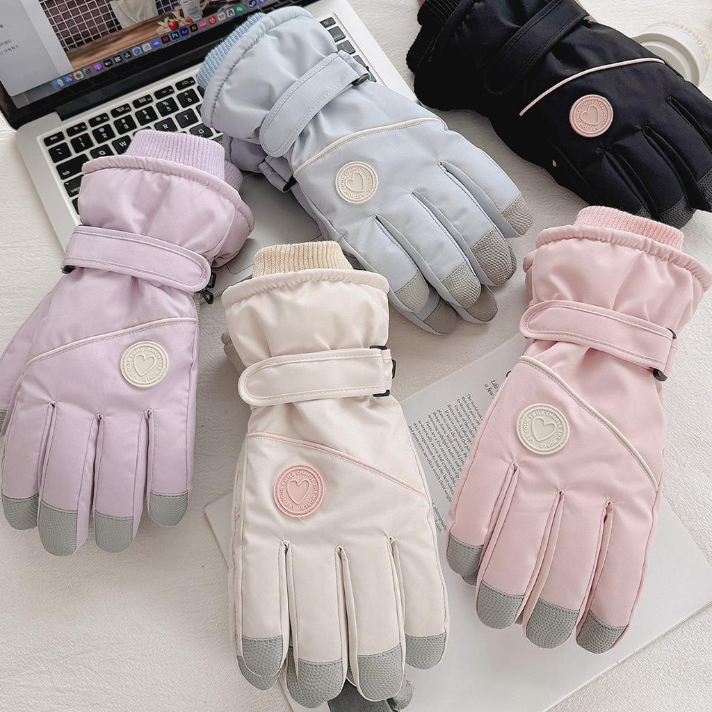 New ski gloves thickened and velvet warm waterproof riding outdoor autumn and winter windproof gloves ski cold proof
