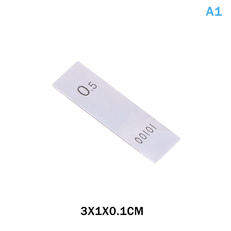 1 Pezzo 0,5/1/23/4/5/6/7/8/9/10 Mm Blocchi Quadro Acciaio Blocchi Calibro Blocchi di Misura Blocchi Quadro Acciaio
